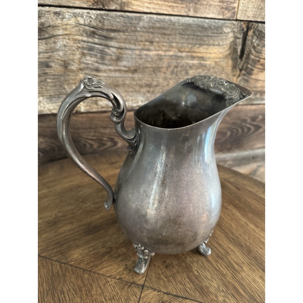 Vintage International Silver Countess Silver Plated Water Pitcher 9" w Ice Lip - Picture 9 of 12